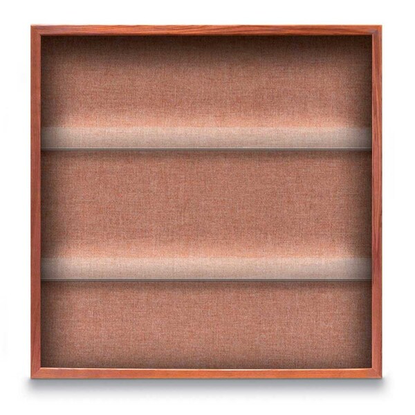 Outdoor Enclosed Combo Board, 48"x36", Satin Frame/Blue & Cork